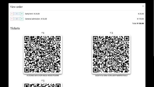 Demo restaurant website events view order with tickets Demo restaurant website events view order with tickets