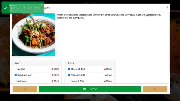 Demo restaurant website homepage digital menu product