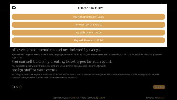 Demo restaurant website events with tickets buy tickets step 3 Demo restaurant website events with tickets buy tickets step 3