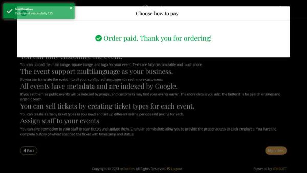 Demo restaurant website events with tickets buy tickets step 4 Demo restaurant website events with tickets buy tickets step 4