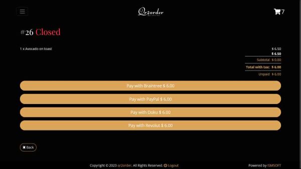 Demo restaurant website pay customer view my order and pay Demo restaurant website pay customer view my order and pay