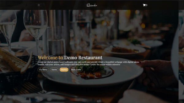 Restaurant homepage with waitlist enabled You can see the waitlist button added to your homepage