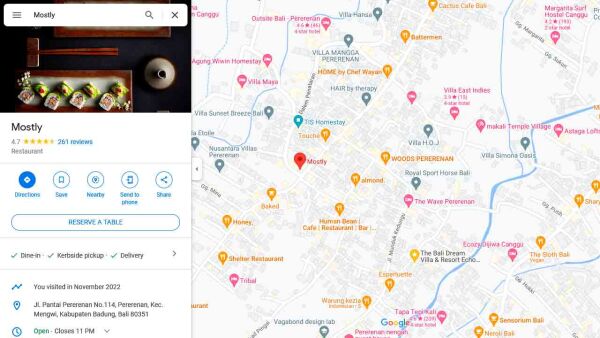 Demo restaurant website reservation from google maps step 1 Demo restaurant website reservation from google maps step 1