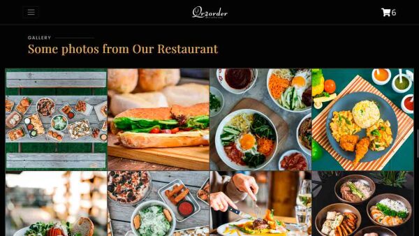 Demo restaurant website homepage images