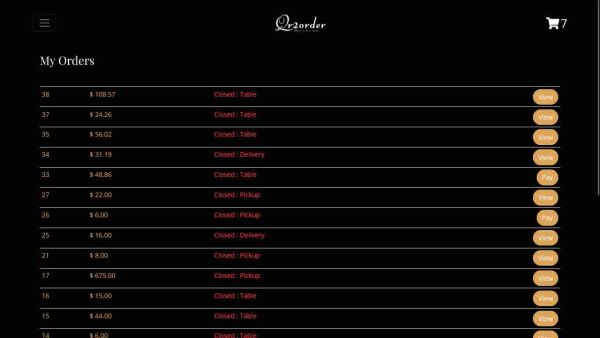 Demo restaurant website pay customer view my orders Demo restaurant website pay customer view my orders