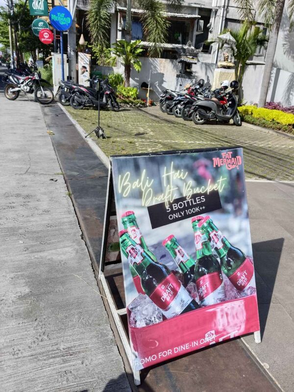 Fat Mermaid : Beer promo
5x Bali Hai 100k