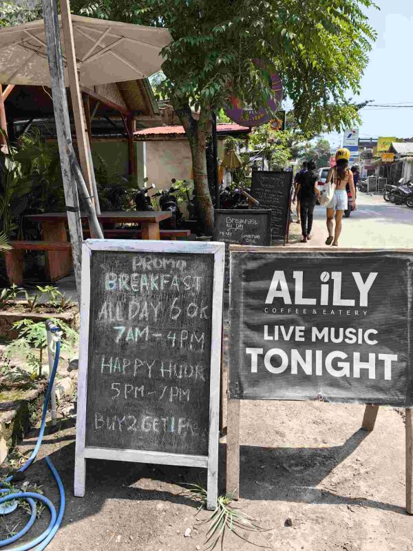 Alily Penida Restaurant & Bar : Happy hour
Buy 2 get 1 free
