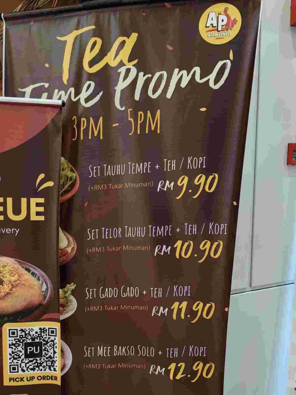 Ayam Penyet AP @NU Sentral : Tea time promo sets from RM9.90