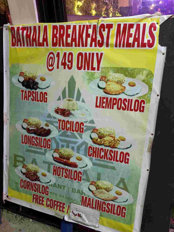 Bathala - Puerto Galera : Breakfast deals with free coffee