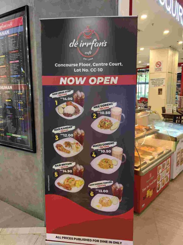 De Irrfan's Cafe : Meal set from RM 10.5