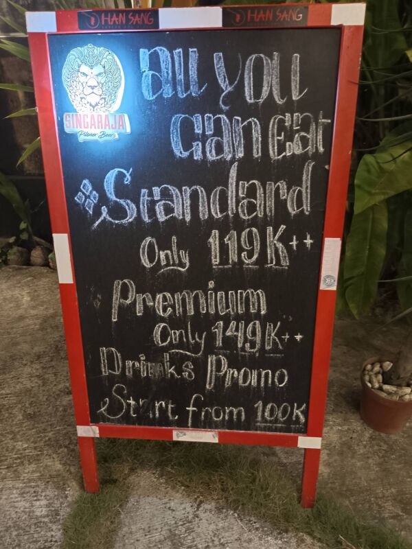Han Sang Korean BBQ & SUKI - Canggu,Bali : All you can eat Korean BBQ