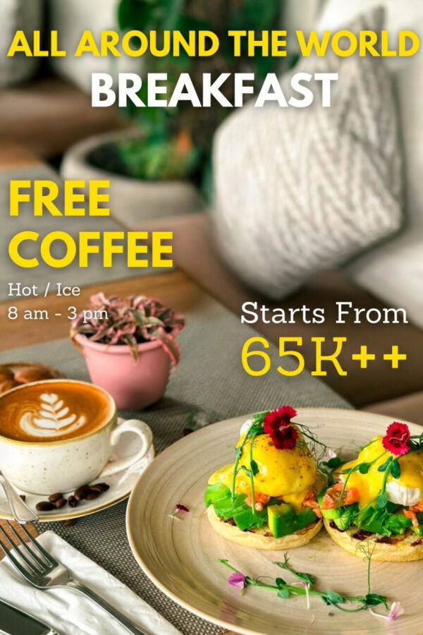 Inklusiv Warung : Breakfast promo.
Free coffee with any breakfast starting from 65k