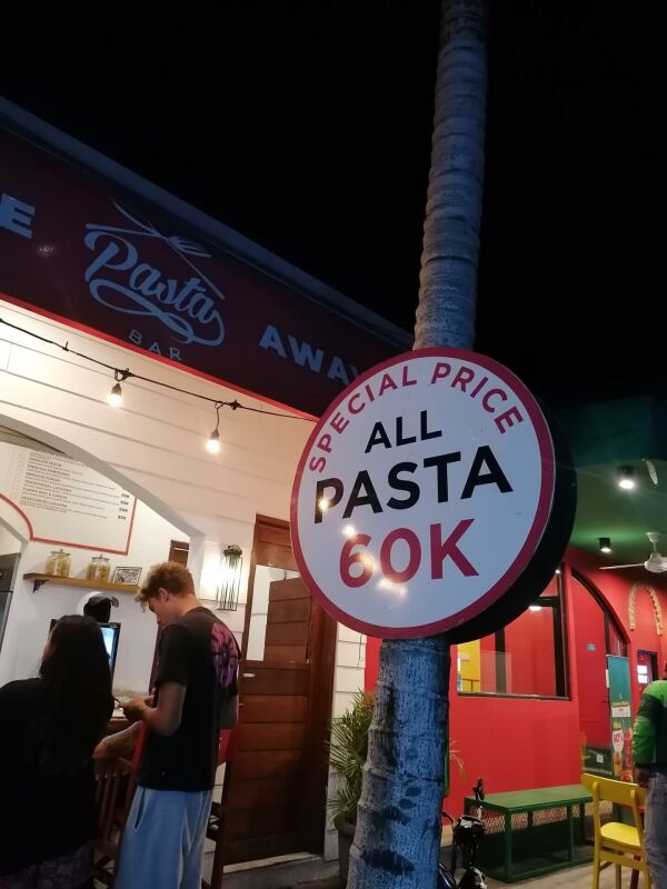Pasta Bar : All pasta 60k